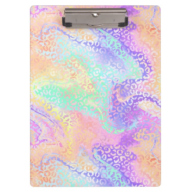 The Iridescent Leopard Series Design 3 Clipboard (Front)