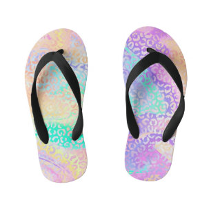 The Iridescent Leopard Series Design 3 Kid's Thongs
