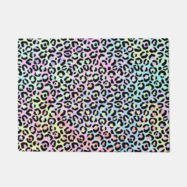 The Iridescent Leopard Series Design 5 Doormat (Front)