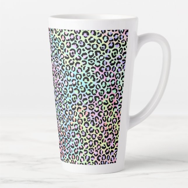 The Iridescent Leopard Series Design 5 Latte Mug (Right)