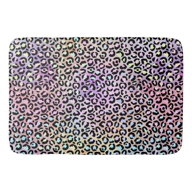 The Iridescent Leopard Series Design 6 Bath Mat (Front)