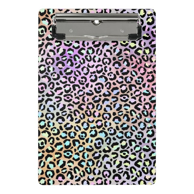 The Iridescent Leopard Series Design 6 Mini Clipboard (Front)
