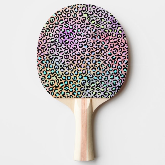 The Iridescent Leopard Series Design 6 Ping Pong Paddle (Front)