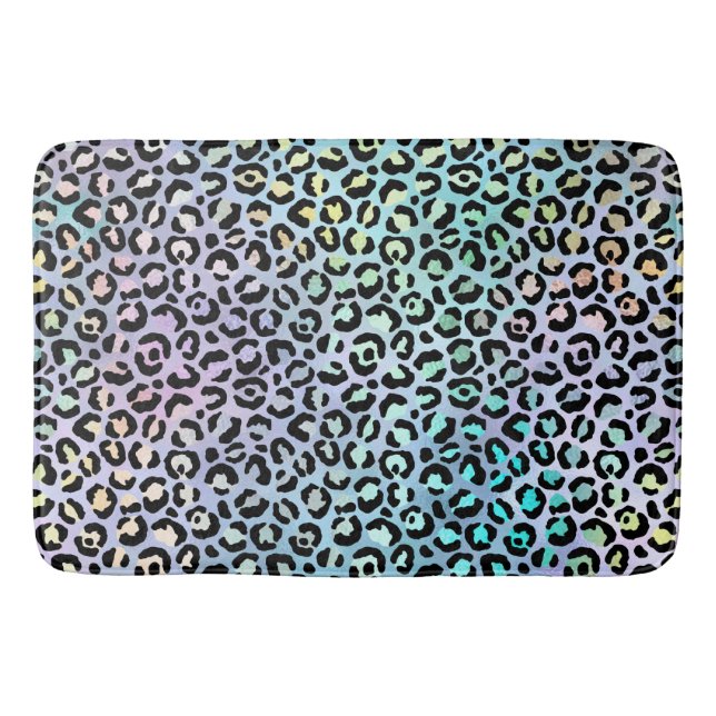 The Iridescent Leopard Series Design 8 Bath Mat (Front)