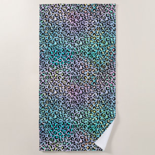 The Iridescent Leopard Series Design 8 Beach Towel
