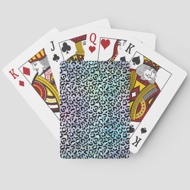 The Iridescent Leopard Series Design 8 Playing Cards (Back)