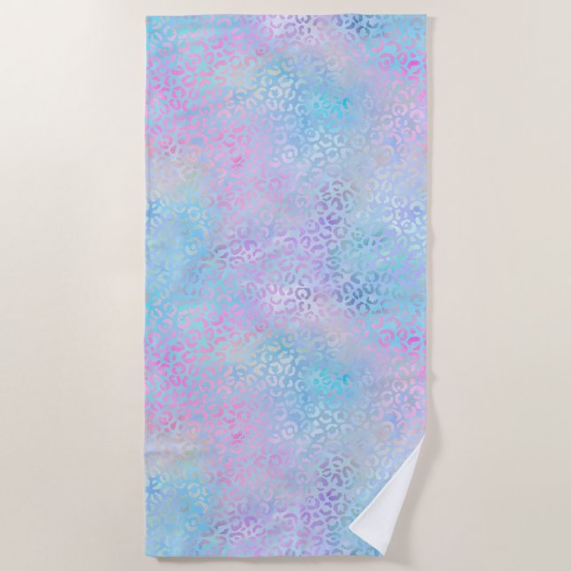 The Iridescent Leopard Series Design 9 Beach Towel (Front)