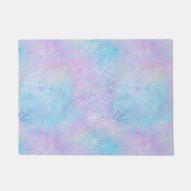 The Iridescent Leopard Series Design 9 Doormat (Front)