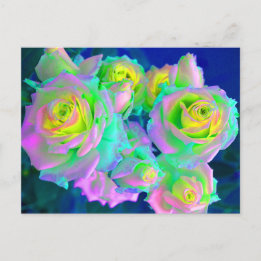 The Iridescent Pearly Roses Postcard