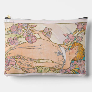 The Iris (1897) by Alphonse Mucha Accessory Pouch