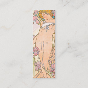 The Iris (1897) by Alphonse Mucha Bookmark  Mini Business Card