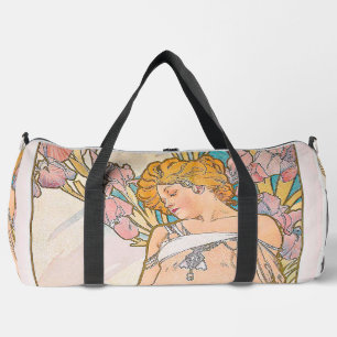 The Iris (1897) by Alphonse Mucha Duffle Bag