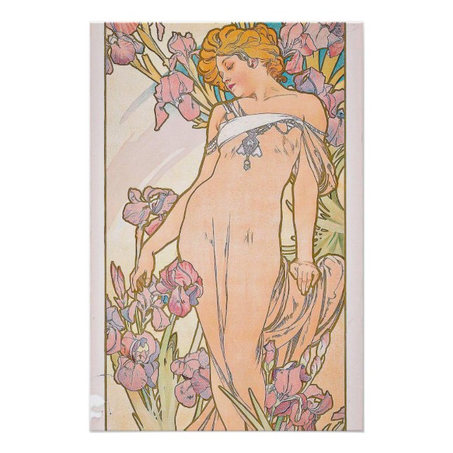 The Iris (1897) by Alphonse Mucha  Poster (Front)