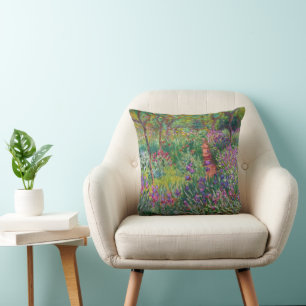 The Iris Garden At Giverny By Claude Monet Cushion