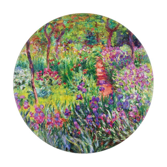 The Iris Garden at Giverny by Claude Monet Cutting Board (Front)