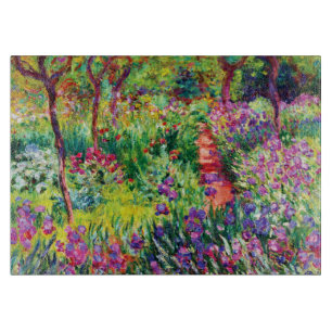 The Iris Garden at Giverny by Claude Monet Cutting Board