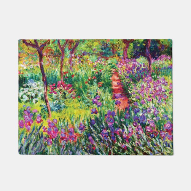The Iris Garden at Giverny by Claude Monet Doormat (Front)