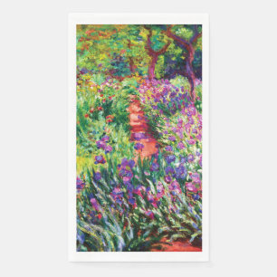 The Iris Garden at Giverny by Claude Monet Napkin