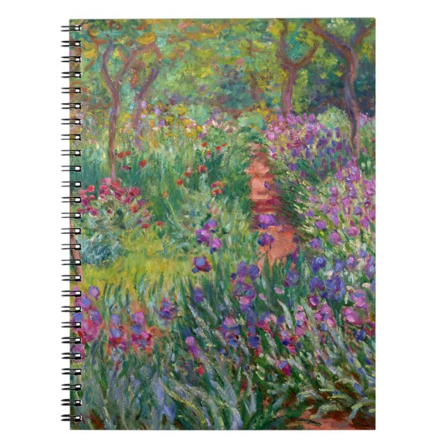 The Iris Garden At Giverny By Claude Monet Notebook (Front)