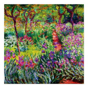 The Iris Garden at Giverny by Claude Monet Poster