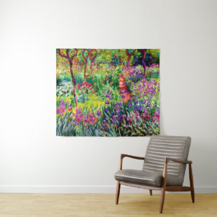 The Iris Garden at Giverny by Claude Monet Tapestry