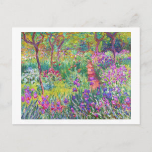 The Iris Garden at Giverny Claude Monet cool, old, Postcard