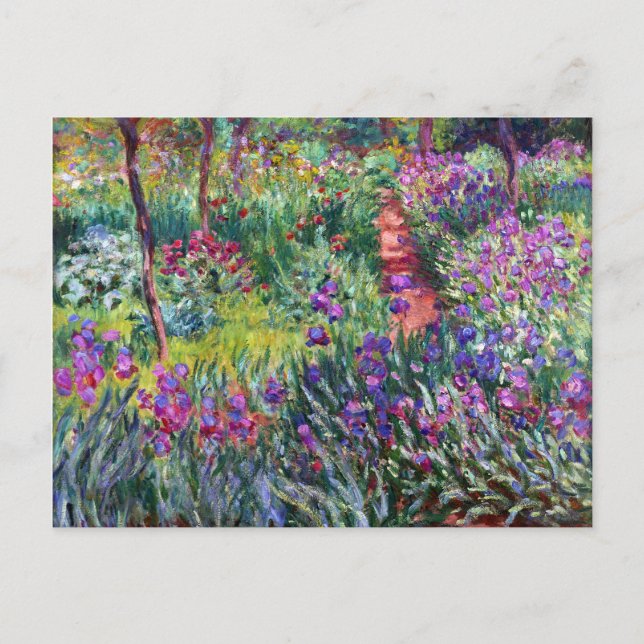 The Iris Garden at Giverny, Claude Monet Postcard (Front)