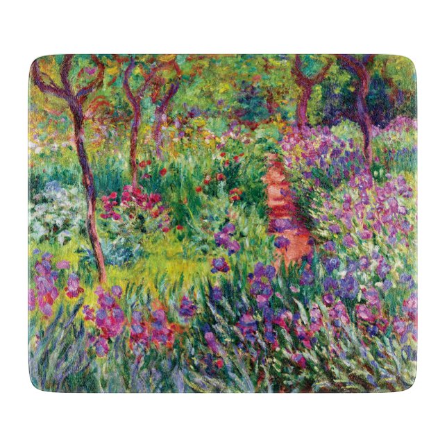 The Iris Garden by Claude Monet Cutting Board (Front)