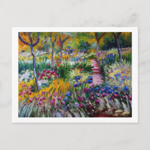The Iris Garden by Claude Monet Postcard
