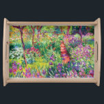 The Iris Garden by Claude Monet Serving Tray<br><div class="desc">The Iris Garden by Claude Monet.
Please visit my store for more interesting design and more colour choice =>  zazzle.com/colorfulworld*</div>