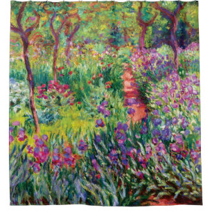 The Iris Garden by Claude Monet Shower Curtain