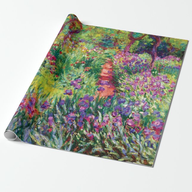 The Iris Garden by Claude Monet Wrapping Paper (Unrolled)