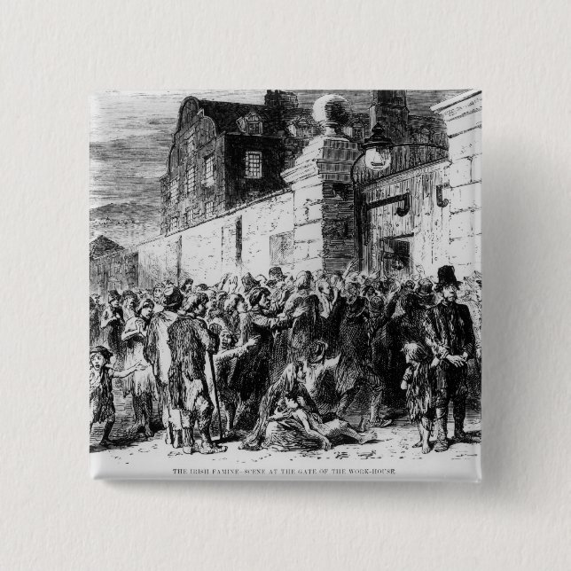 The Irish Famine 15 Cm Square Badge (Front)