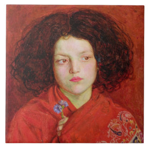 The Irish Girl, 1860 (oil on canvas laid down on b Ceramic Tile