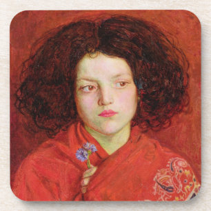 The Irish Girl, 1860 (oil on canvas laid down on b Coaster