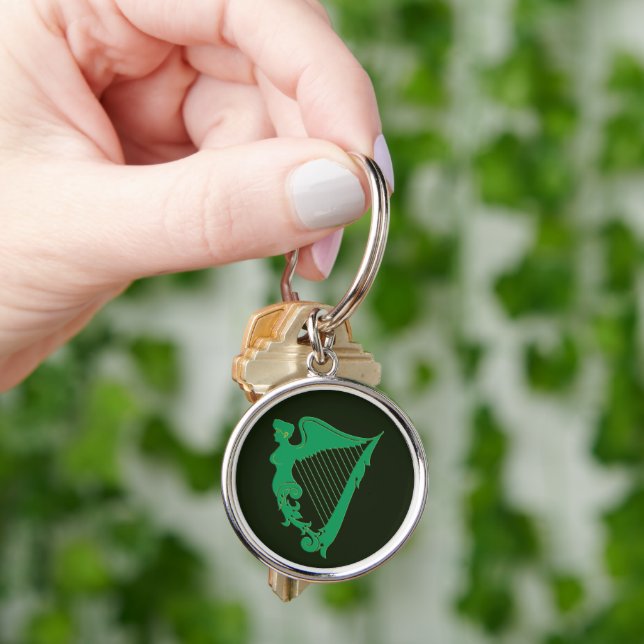 The Irish harp - a symbol of Ireland Key Ring (Hand)