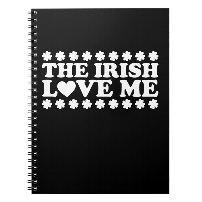The Irish Love Me Shamrock St Patrick's Day Retro Notebook (Front)