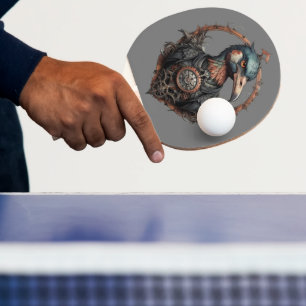 "The Iron Beak: A Steampunk Ibis" Ping Pong Paddle