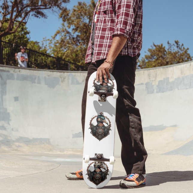 "The Iron Beak: A Steampunk Ibis"  Skateboard (Outdoor 2)