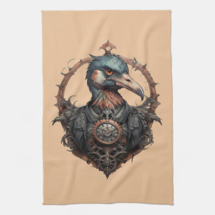 "The Iron Beak: A Steampunk Ibis" Tea Towel