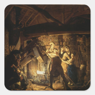 The Iron Forge, 1772 Square Sticker