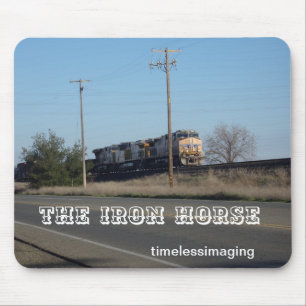 The Iron Horse with Train Locomotive mouse pad.  Mouse Pad