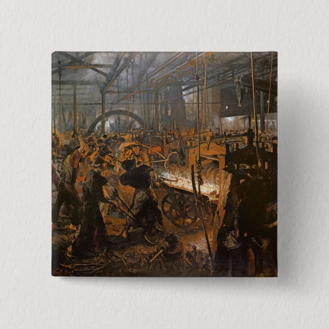 The Iron-Rolling Mill , 1875 15 Cm Square Badge (Front)