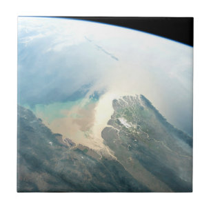 The Irrawaddy River Delta In Burma (Myanmar). Ceramic Tile