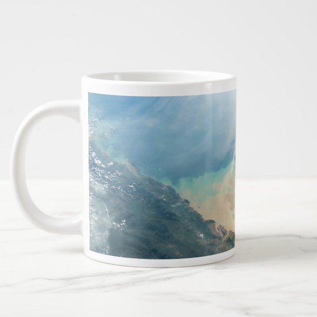 The Irrawaddy River Delta In Burma (Myanmar). Large Coffee Mug (Left)