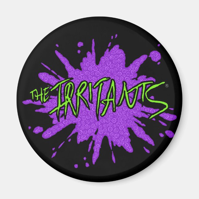 The Irritants Splat Logo - Green/Purple  Magnet (Front)