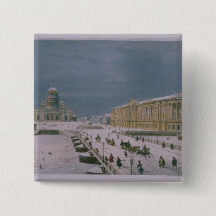 The Isaac Cathedral and the Senate Square 15 Cm Square Badge