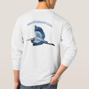 The Island Blue Heron in Flight T-Shirt