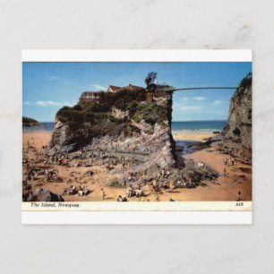 The Island Newquay Vintage Beach View Postcard