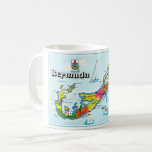 The Island of Bermuda Colourful Mug<br><div class="desc">This is a beautiful vintage map of Bermuda.   It's colourful,  illustrated and shows many of the island's attractions.</div>